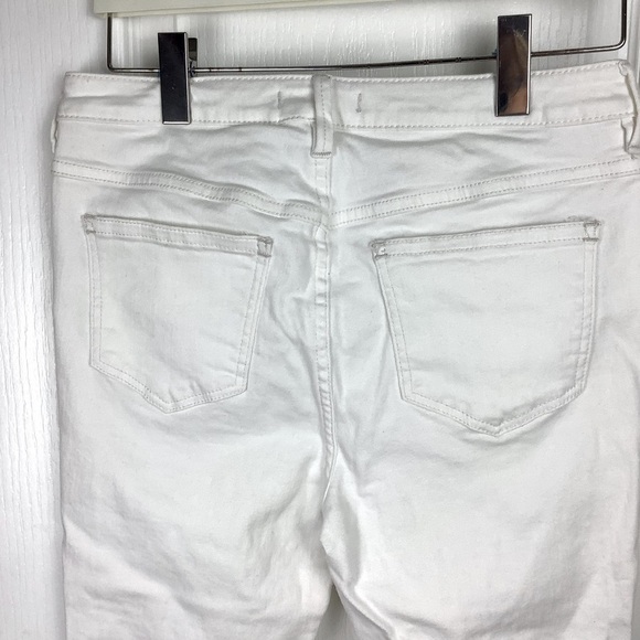 FREE PEOPLE WHITE SKINNY MID RISE JEANS - Picture 6 of 7